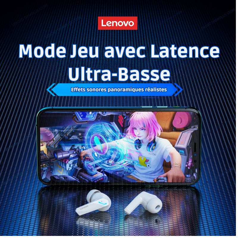 Lenovo GM2 Pro 5.3 – Écouteurs Sans Fil Bluetooth – Android & iOS