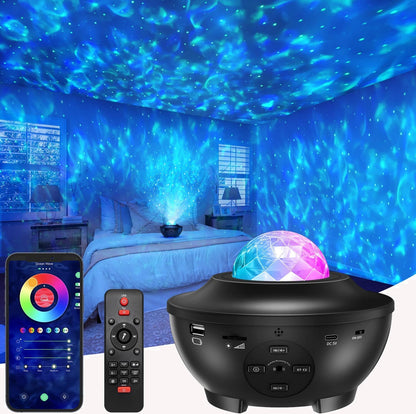 Projecteur LED Vibrant Galaxy - Lecteur de musique Bluetooth